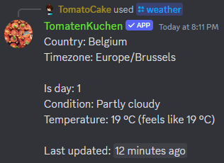 Weather integration example